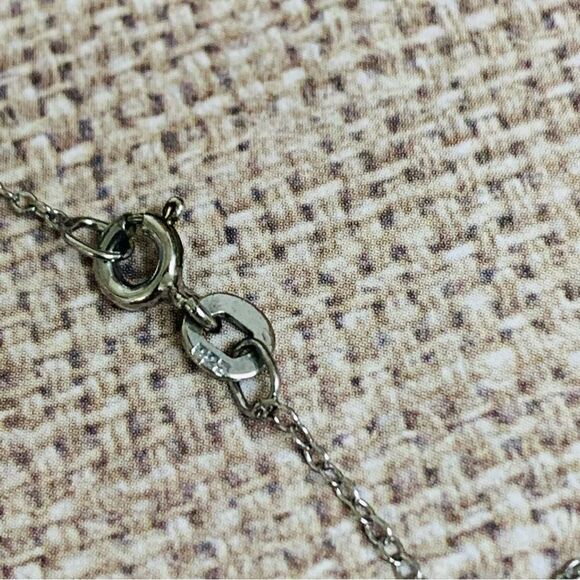 Sterling Silver Black Diamond Heart Necklace - Picture 4 of 4